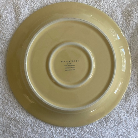 Pottery Barn Emma Yellow Dinner Plate set of 4 - Picture 8 of 16